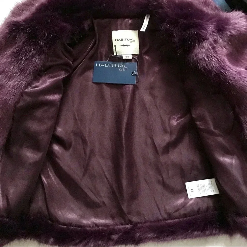 Habitual NWT Faux Fur Coat for Girls 4/5